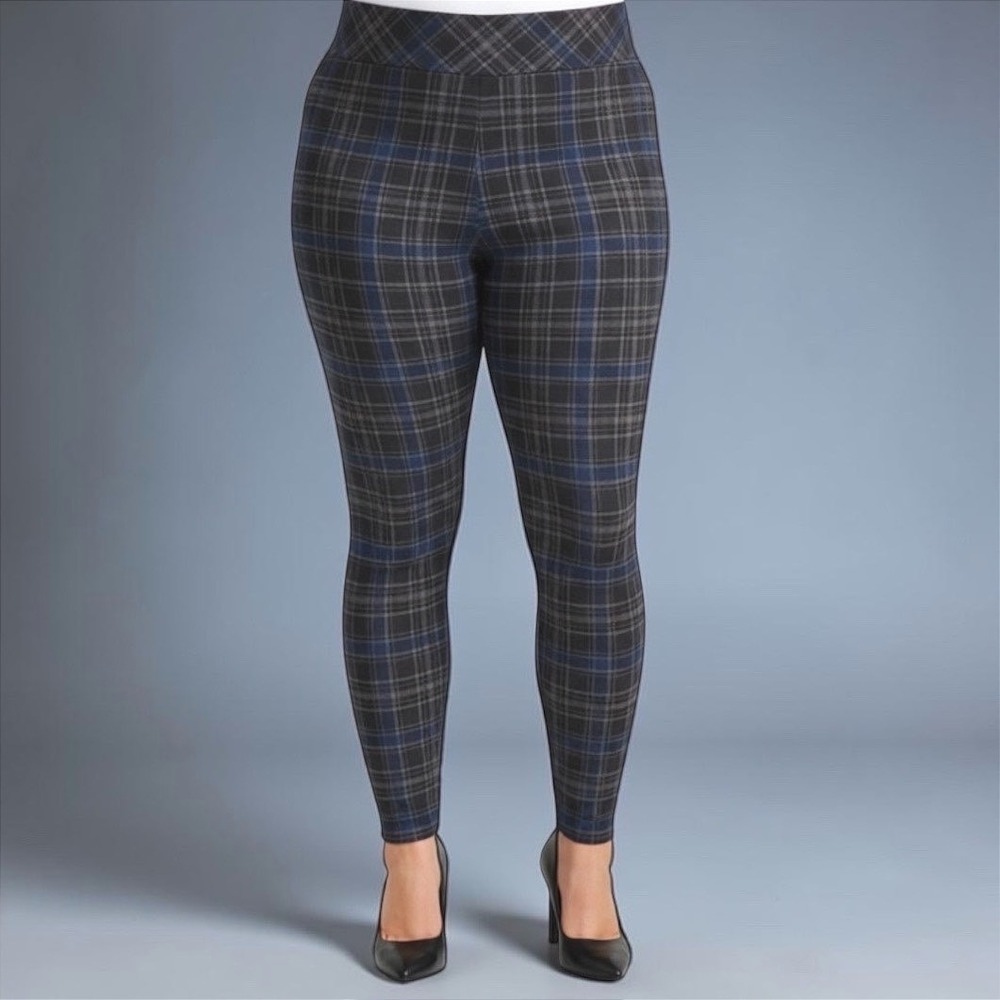 TORRID Studio Pixie Luxe Ponte Skinny Pant‎ Blue Plaid NWT Size 2X